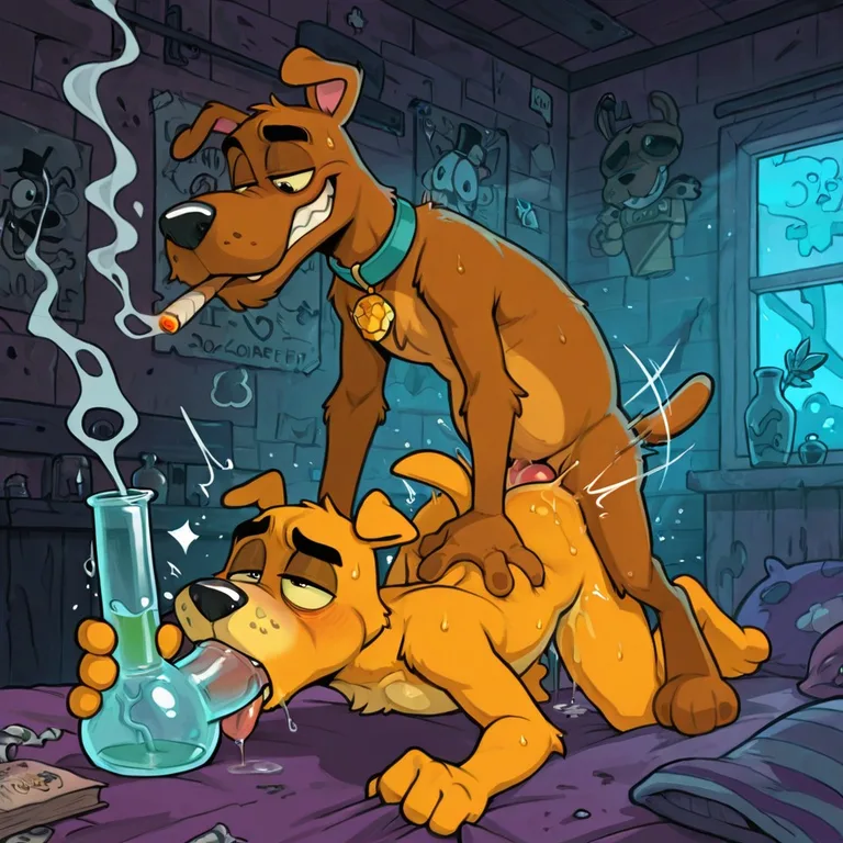 Courage the Cowardly Dog Entranced by Hypnotic Rainbow