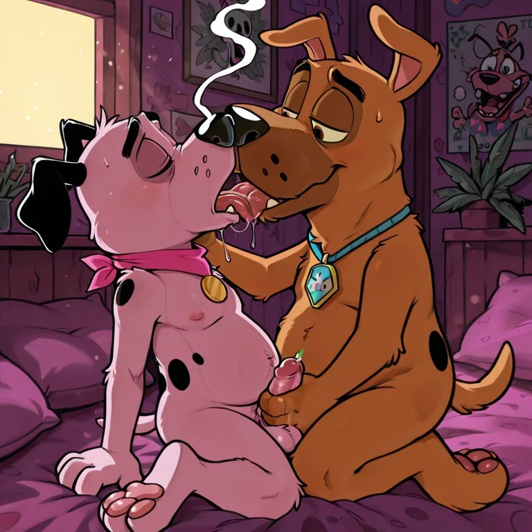 Courage the Cowardly Dog Stoner Artwork Sexy Toony Male