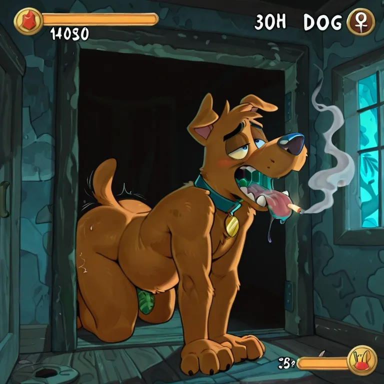 Courage the Cowardly Dog and Scooby Doo Sharing a Joint