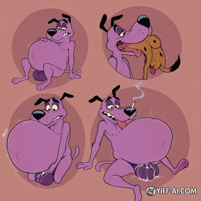 Courage the Cowardly Dog Swallowed by Predators