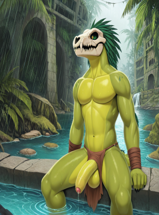 Mystical Dragon in Jungle Ruins