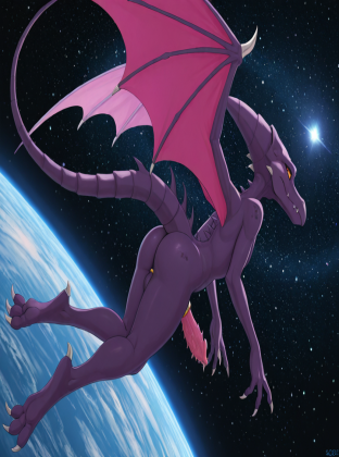Alien Creature in Cosmic Ruins