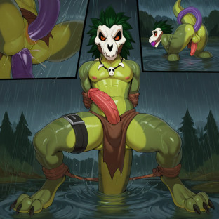 Raptor Warrior in Swamp Storm