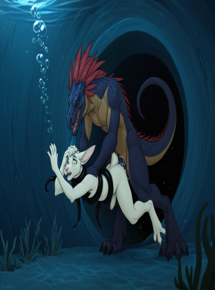 Alien Creature Underwater Tunnel Encounter