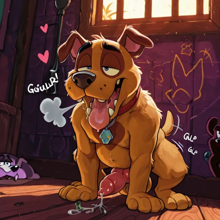 Courage the Cowardly Dog Stoner Art Show Swallowing Courage The Cowardly Dog Whole Alive