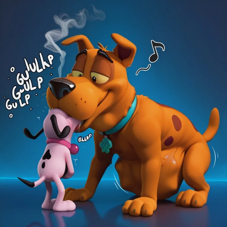 Courage the Cowardly Dog Stoned in Forest Clearing