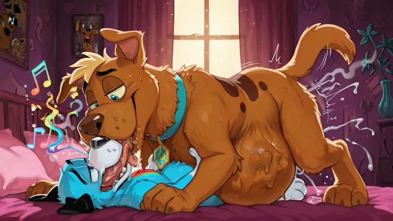 Courage the Cowardly Dog in Trippy Vore Scene