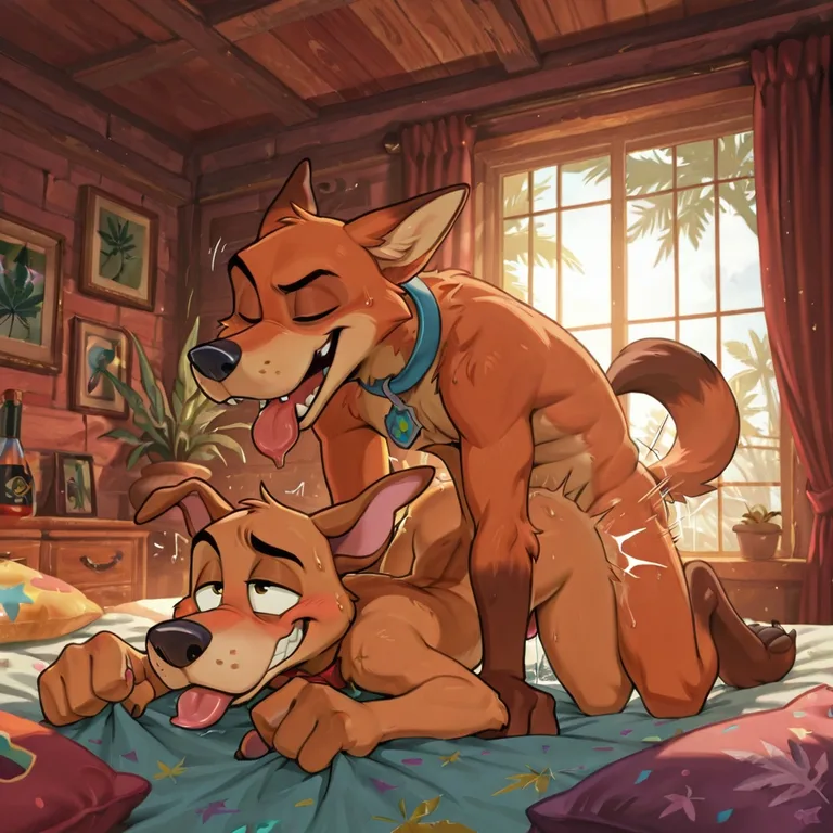 Courage the Cowardly Dog and Scooby Doo Stoned Together