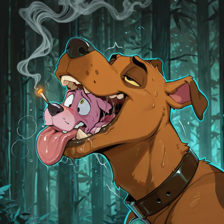Courage the Cowardly Dog Stoned with Scooby Doo