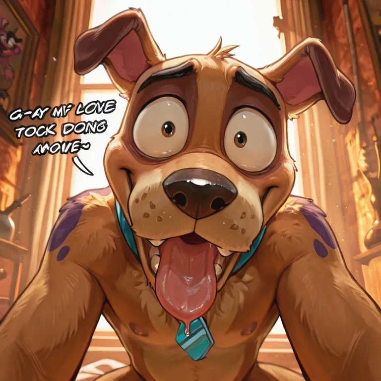 male, courage the cowardly dog, gay, stoner,  mouth open wid
