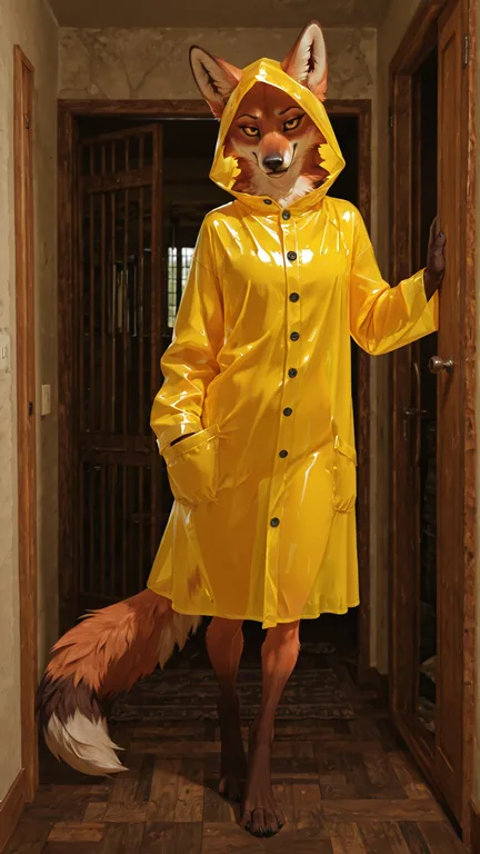 Maned Wolf in Kinky Yellow Raincoat