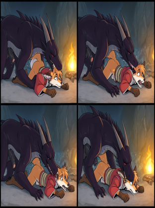 Mystical Dragon and Fox Encounter