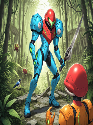 Avian Warrior in Rainy Chozo Ruins