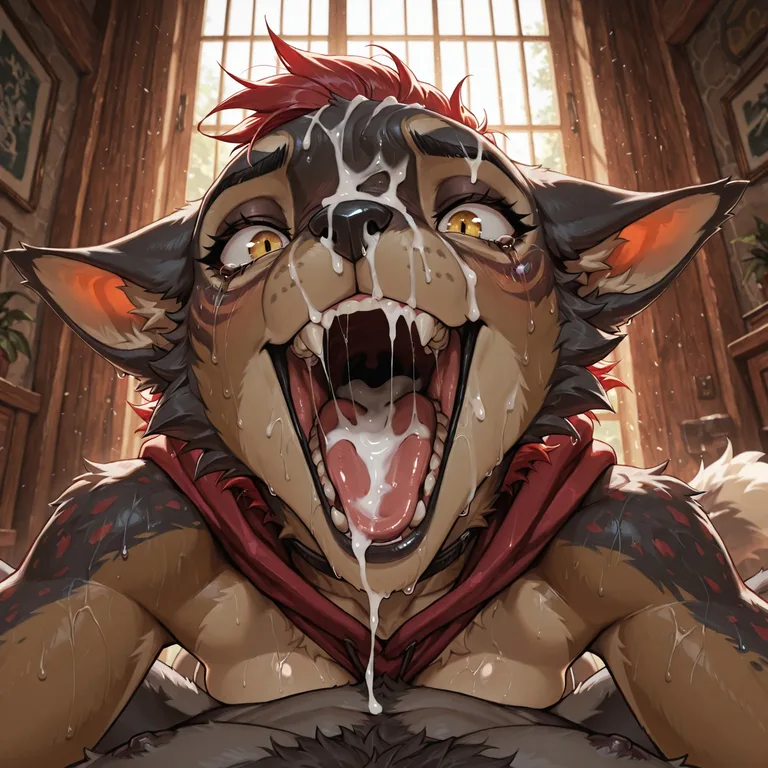 Iskra the Wolf with Wet Mouth and Wild Eyes