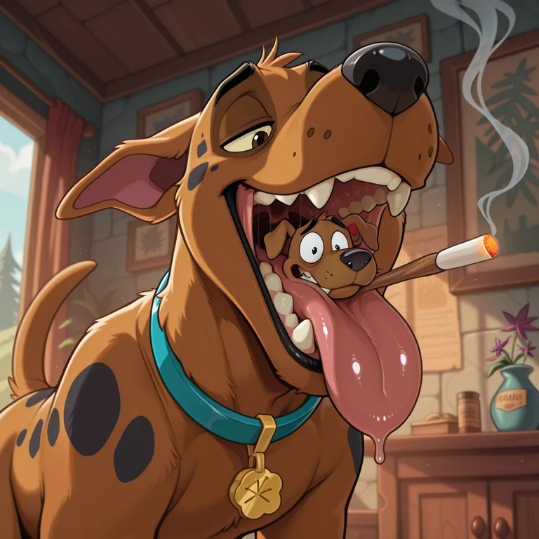 Scooby Doo Swallowing Courage The Cowardly Dog Scooby Swallowing Courage The Cowardly Dog