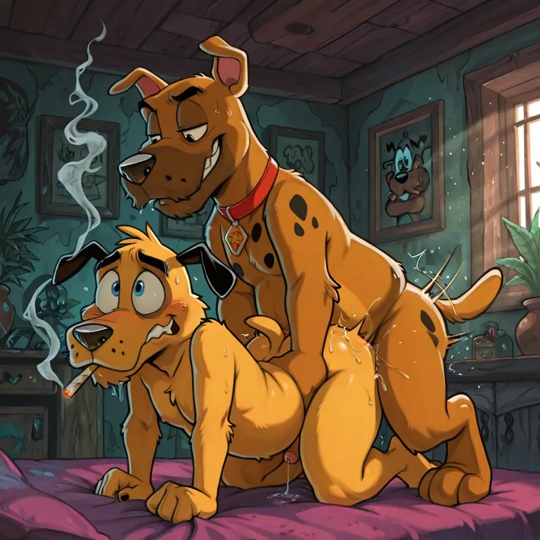 Courage the Cowardly Dog Stoned Nude Portrait