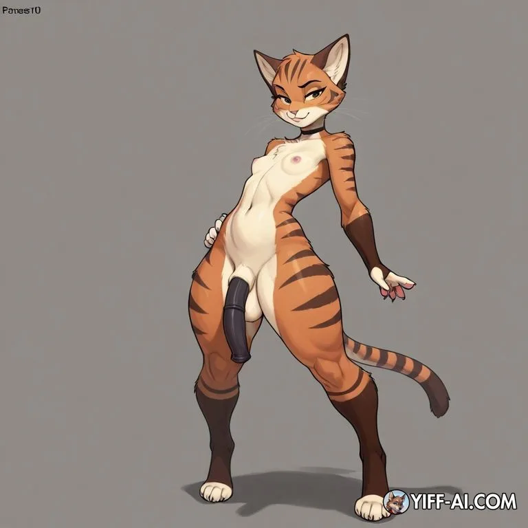 Small, Flat Chested, Catgirl, Standing Full Body, Strong Thighs