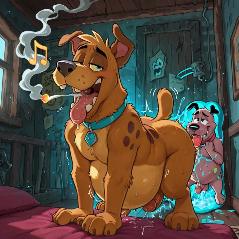 Courage the Cowardly Dog Nude with Scooby Doo