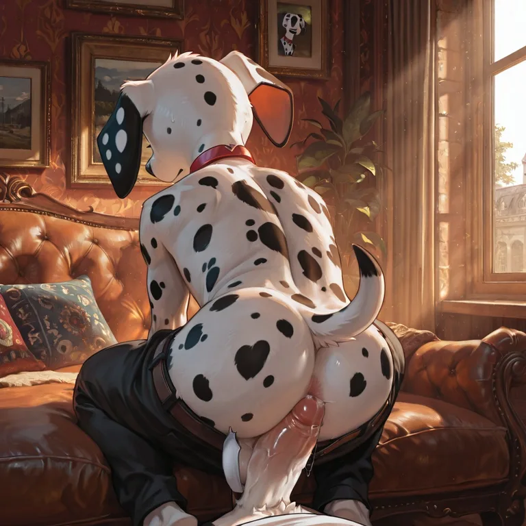 Dalmatian Duo in Playful Embrace