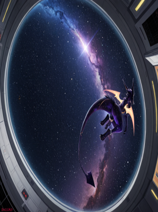 Alien Creature in Galactic Space Station