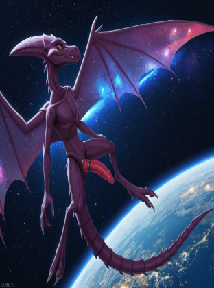 Alien Creature with Intricate Anatomy in Space
