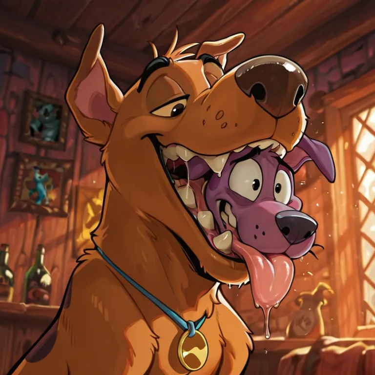 Courage the Cowardly Dog Engulfed by Scooby-Doo