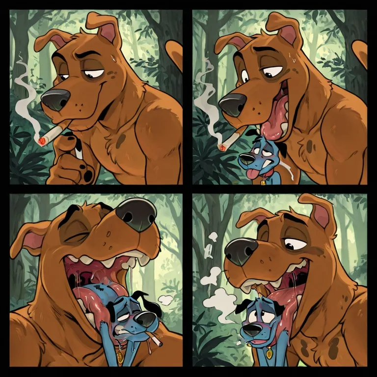 Courage the Cowardly Dog Stoned with Scooby Doo