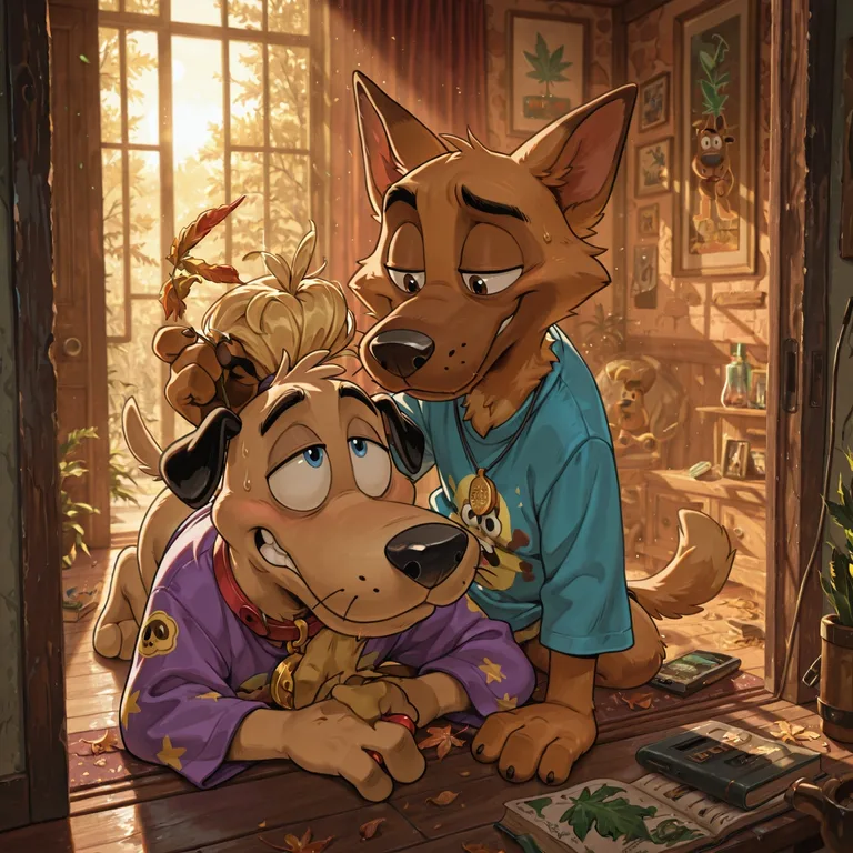 Foxes Stoned on Marijuana