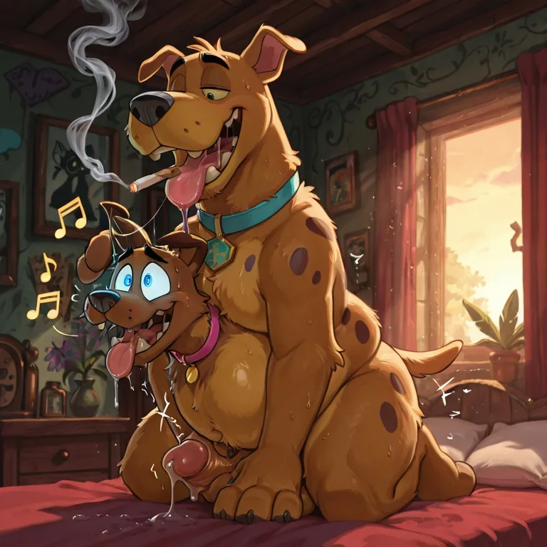 Courage the Cowardly Dog and Scooby Doo in Vore Scene