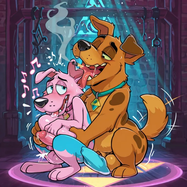 Courage the Cowardly Fox Smoking Marijuana