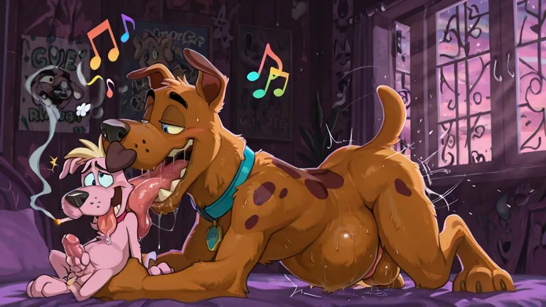 Courage the Cowardly Dog as Sexy Anthro Fox