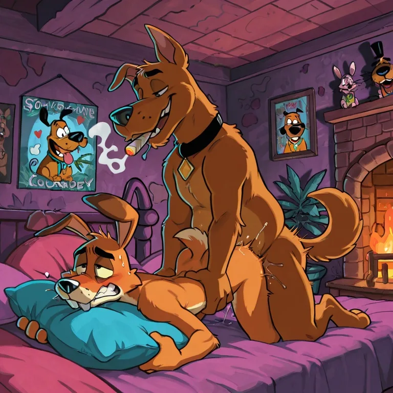 Courage the Cowardly Dog and Scooby Doo Stoner Adventure