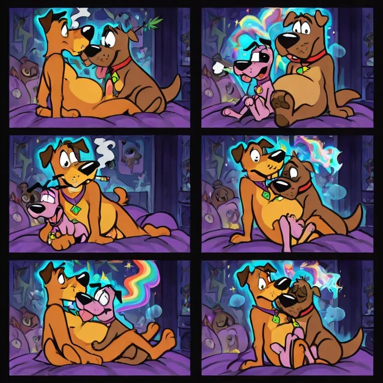 Courage the Cowardly Dog in Romantic Stoner Scene