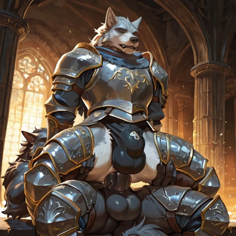 Muscular Wolf Warrior in Elden Ring Armor