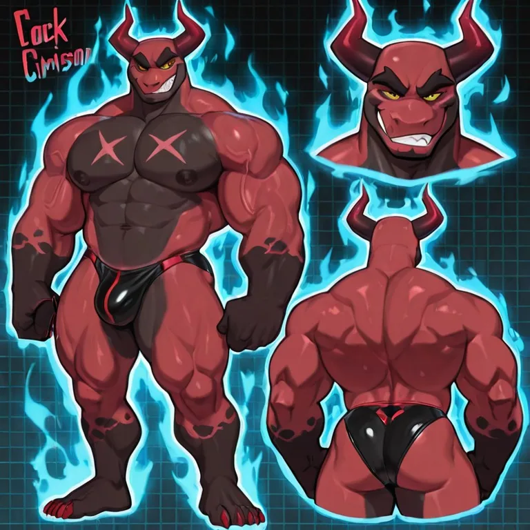 Crimson Scale Bodybuilder Reference Sheet