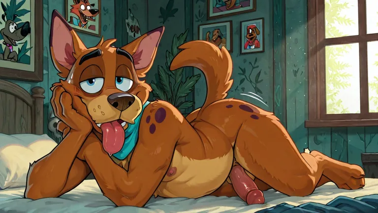 Courage the Cowardly Dog Stoner Artwork Furry