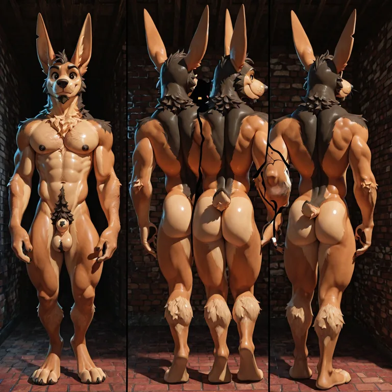 Airedale Terrier Character Sheet Front And Back View Solo