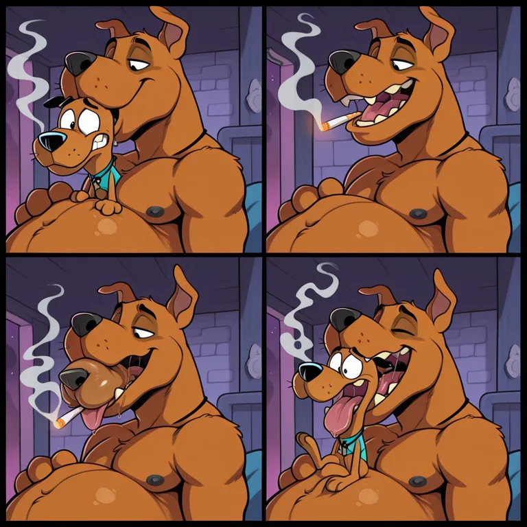 Scooby Doo and Courage in a Swallowing Struggle
