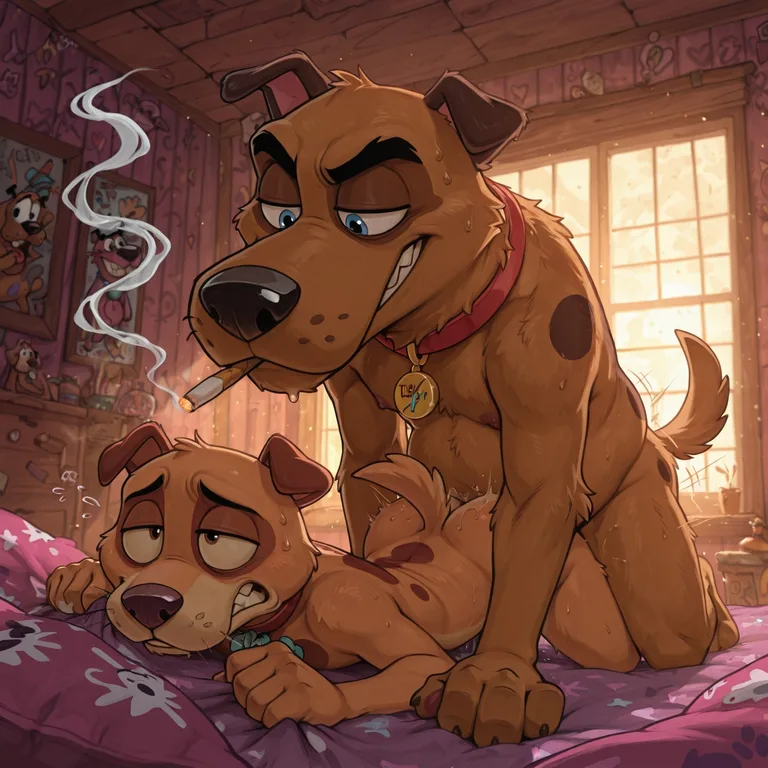 Feral Courage the Cowardly Dog Portrait