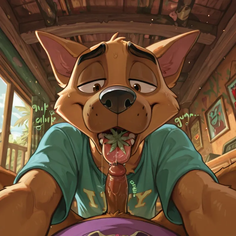 Courage the Cowardly Dog Stoned with Scooby Fox