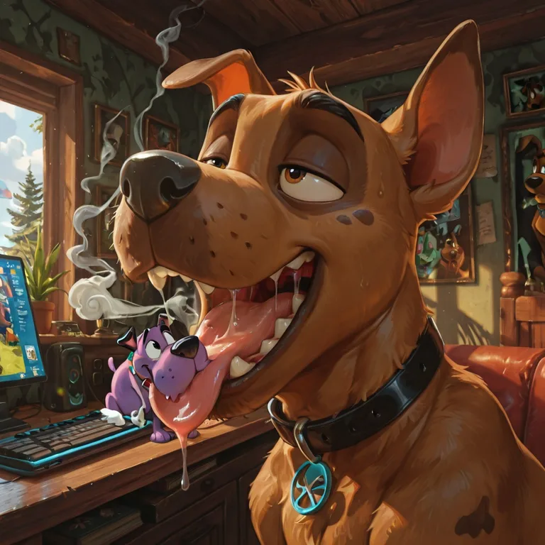 Courage the Cowardly Dog in Vore Scene