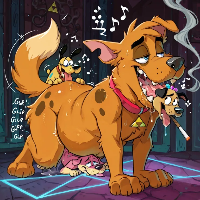 Courage the Cowardly Dog Hypnotic Rainbow Vore Scene