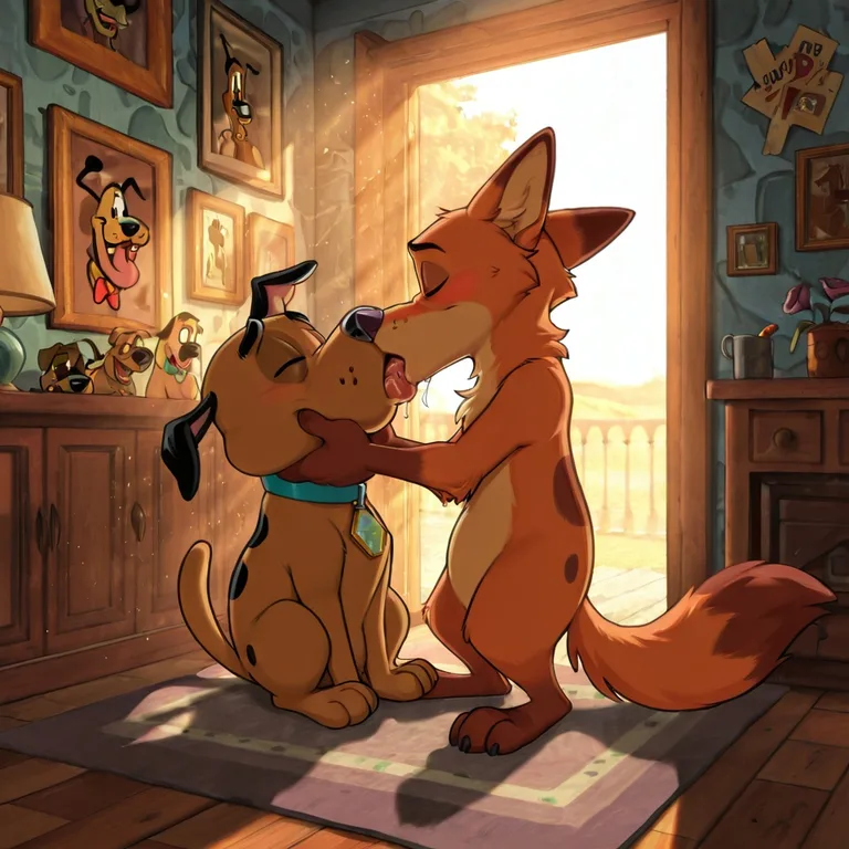 Courageous Canine Kisses Scooby-Doo