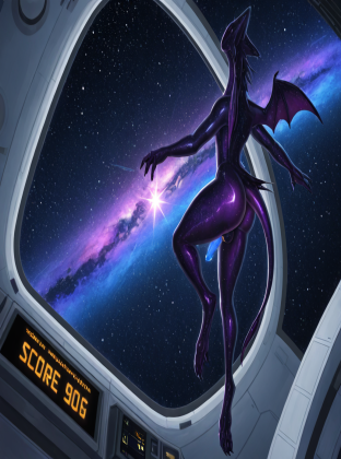 Astronaut Furry in Galactic Space Station