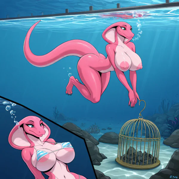Cobra Shapeshifter Underwater Striptease