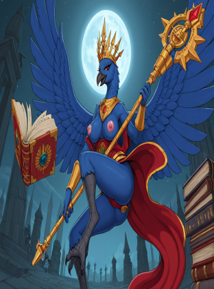 Mystical Avian Lord in Labyrinth