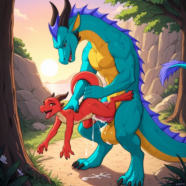 Mythical Trio Intimate Embrace