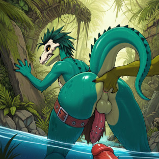 Raptor Warrior in Jungle Ruins Clenched_teeth