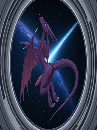 Alien Creature in Cosmic Setting