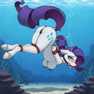 My Little Pony Rarity Underwater Struggle